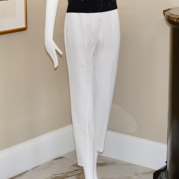 🆕🏷️ St. John Ecru Straight Leg Pants in White - Picture 4 of 16
